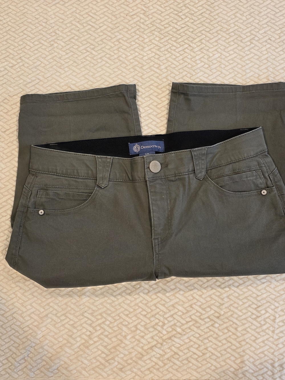 Democracy Olive Green Bermuda Shorts